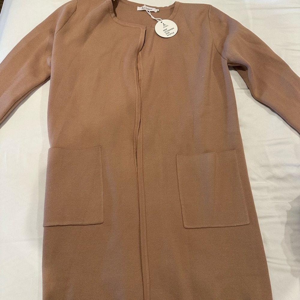 Women’s tan/brown open cardigan NWT